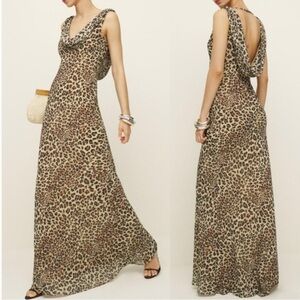 NWT Reformation x Laura Harrier Cavallo Leopard Maxi Dress